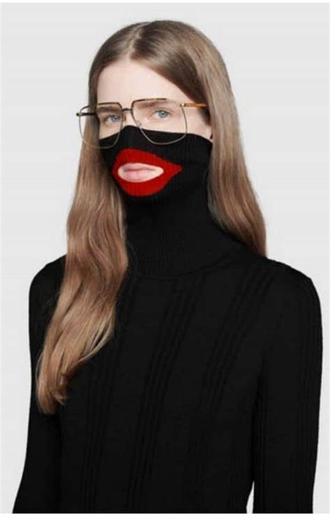 gucci black jumper|gucci black face sweater.